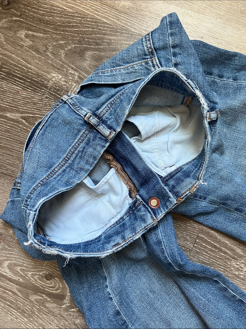 Pilcro Raw Hem Ankle Wide Leg Jeans - Picture 9 of 15